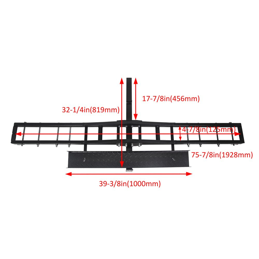 KOJEM Heavy Duty 500 Lbs Motorcycle Dirt Bike Scooter Carrier Hitch Rack for 2&prime;&prime; Receiver