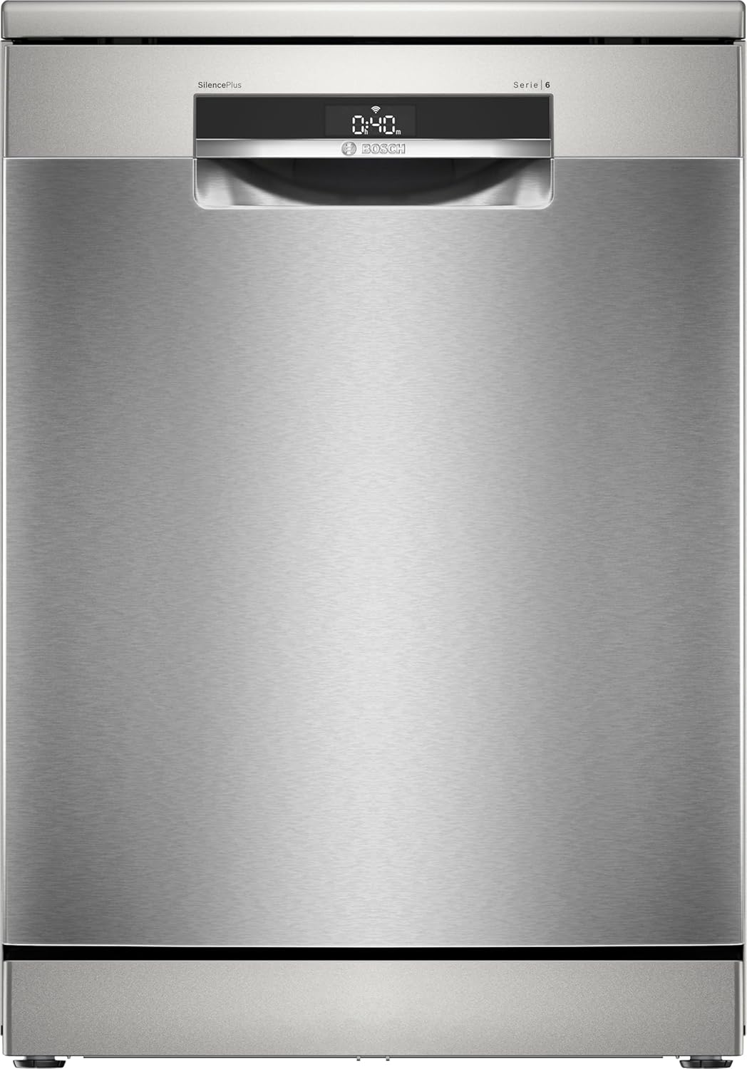 Bosch SMS6ECI15E Serie 6, Lavastoviglie da libera installazione, Home Connect, Extra Clean zone: lavaggio intenso per lo sporco più ostinato, Diagnostica da remoto, Acciaio, 60 cm