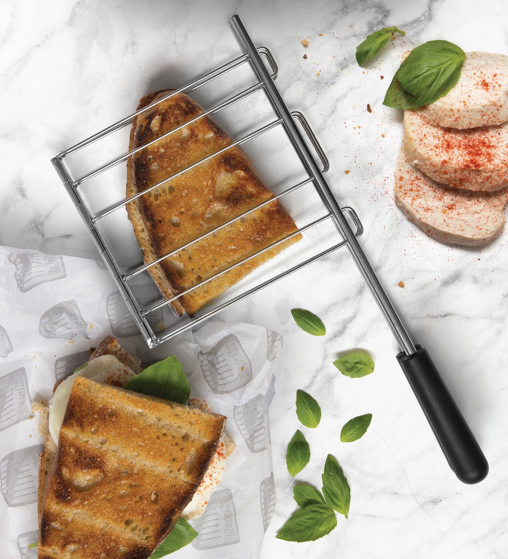 Toaster Dualit Classic Sandwichzange + Holzlöffel