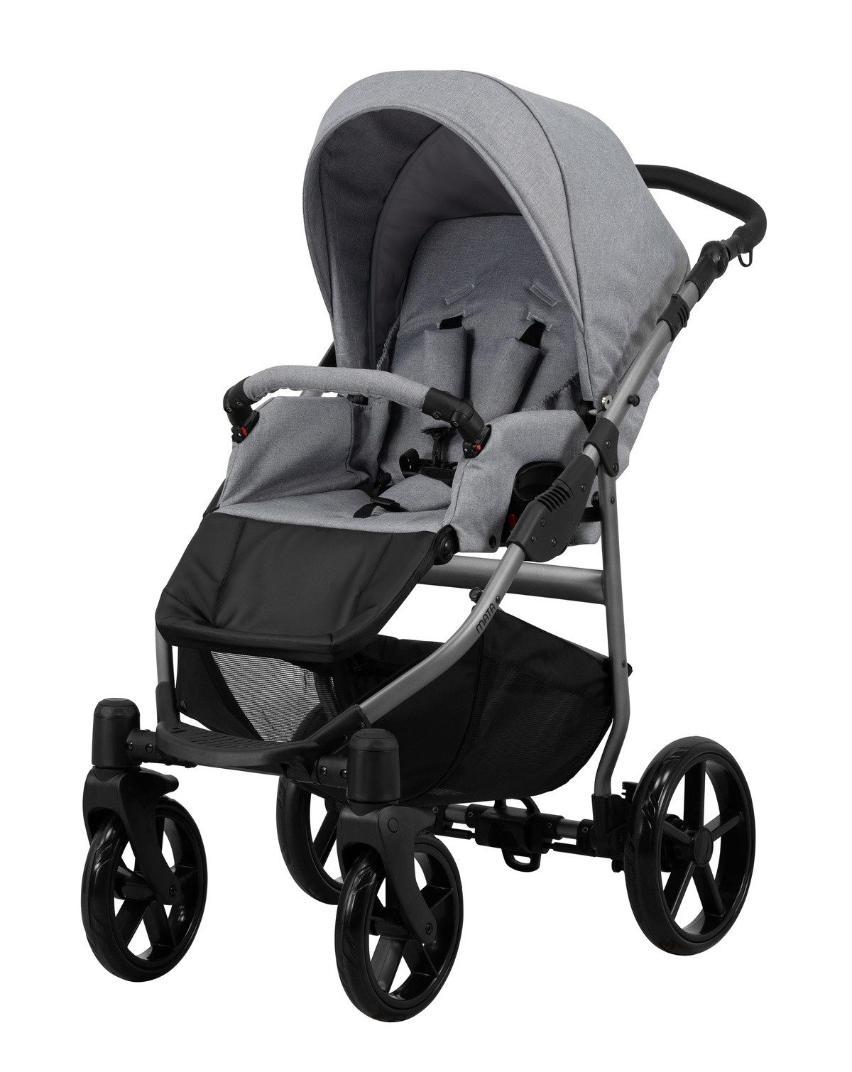 Kombi-Kinderwagen MATA 2 in1 Graphit Gestell – Sicherer Babywagen