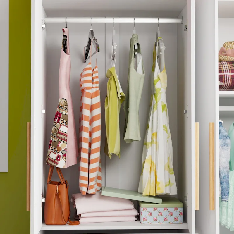 63 Wide Large Freestanding Armoire Wardrobe Cabinet with Drawers