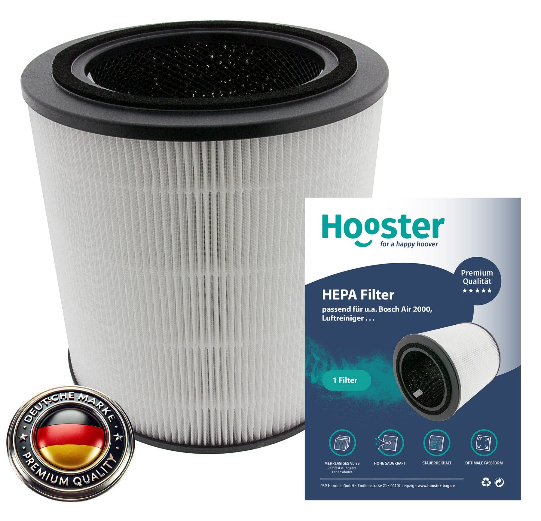 Luftfilter 1 Filter kompatibel mit Bosch Air 2000 Luftreiniger