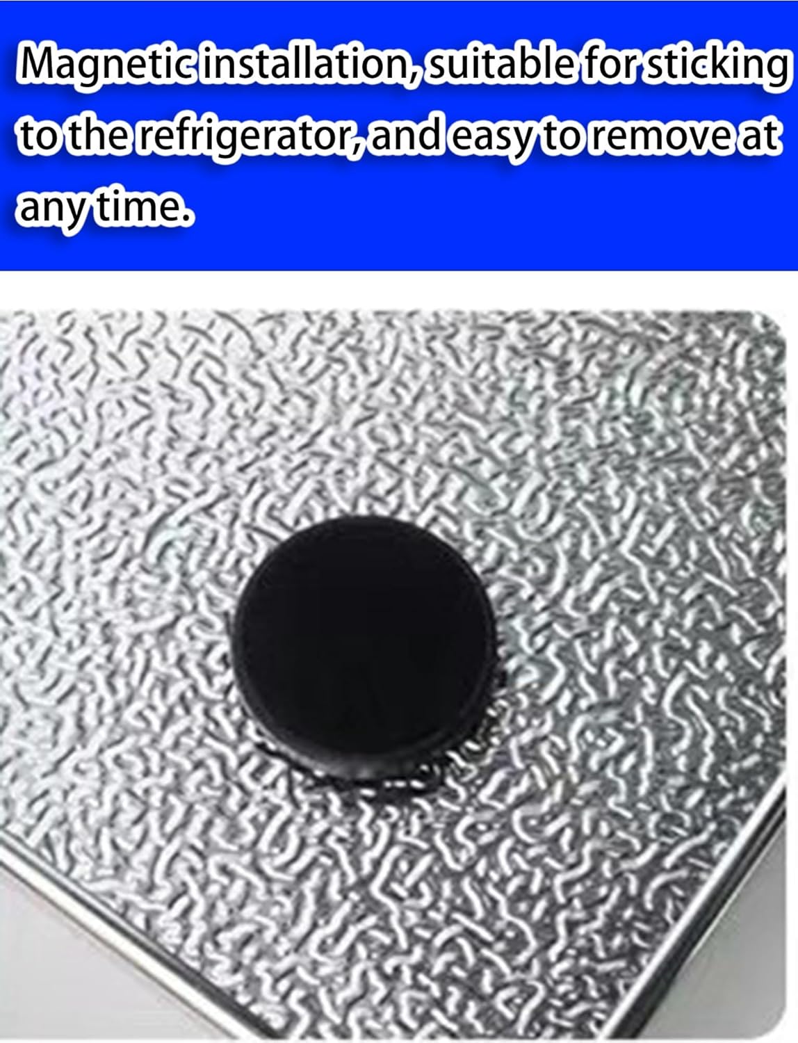 Generisch Selbstklebende magnetische Aluminium-Hitzeschutzplatte – feuerfeste und hitzebeständige Platte für Küchenschränke, Herde, Backöfen, Kühlschränke, Mikrowellen (40 x 60 cm)
