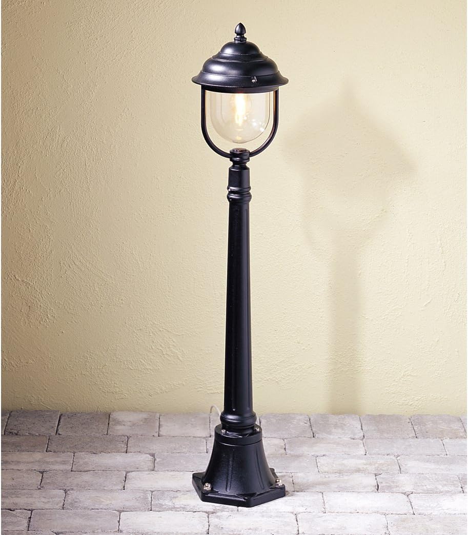 KONSTSMIDE 2-er Set schwarze Wegeleuchte PARMA aus Aluminium, E27, IP43, H.: 118 cm; 7225-750