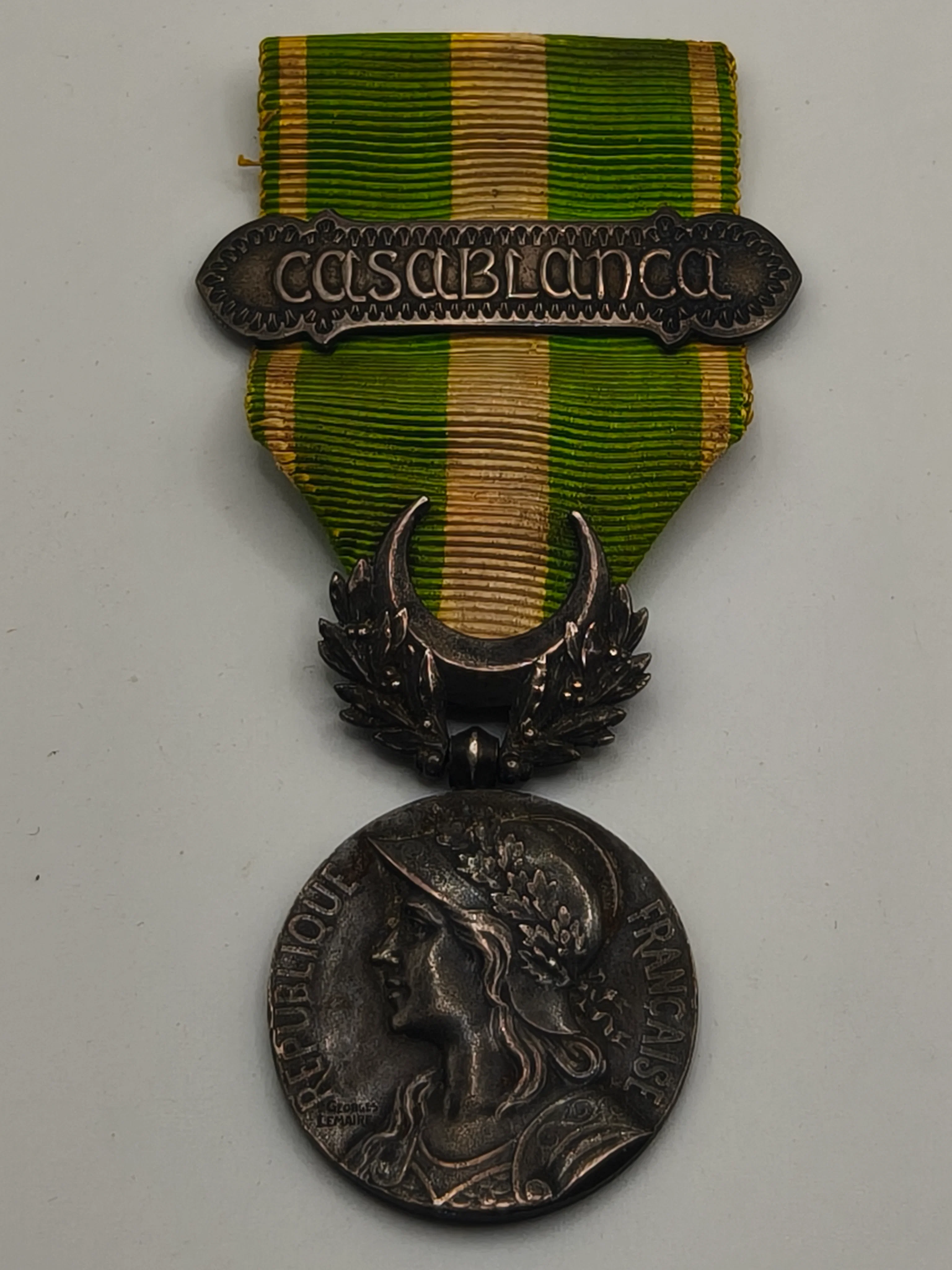 Colonial Casablanca Campaign Medal. France