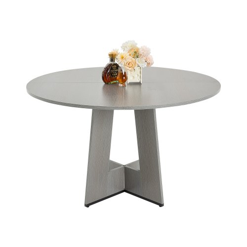 VEVOR Runder Esstisch Küchentisch Holz (nur Tisch) Esszimmertisch 120cm Grau