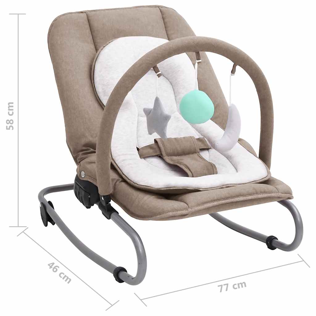 Sdraietta per Neonato in Acciaio – Colore Grigio Talpa, Struttura Robusta, Cintura di Sicurezza – Modello 10255