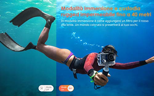COOAU videocamera Anti Shake fotocamera Impermeabile