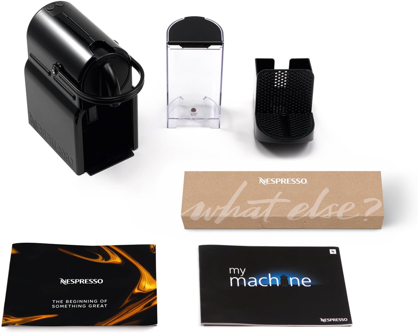 Nespresso Inissia EN80.B, De'Longhi Coffee Machine, Nespresso Capsule System, Water Tank 0.7L, Black