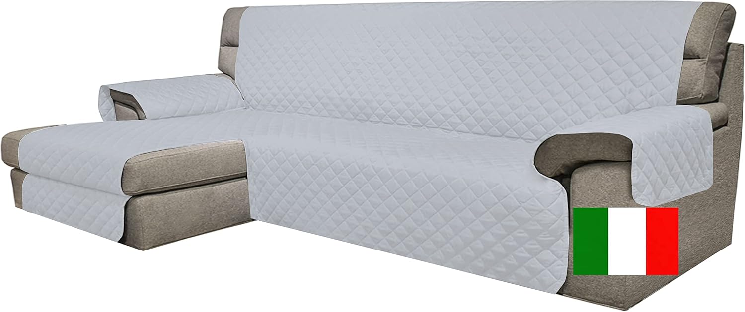 Moonange - Copridivano 3 Posti - Copridivano con Braccioli - Seduta 165 cm - Impermeabile - Reversibile - Antiscivolo - Antimacchia - Antigraffio - Antipelo - Copridivano moderno - Tortora