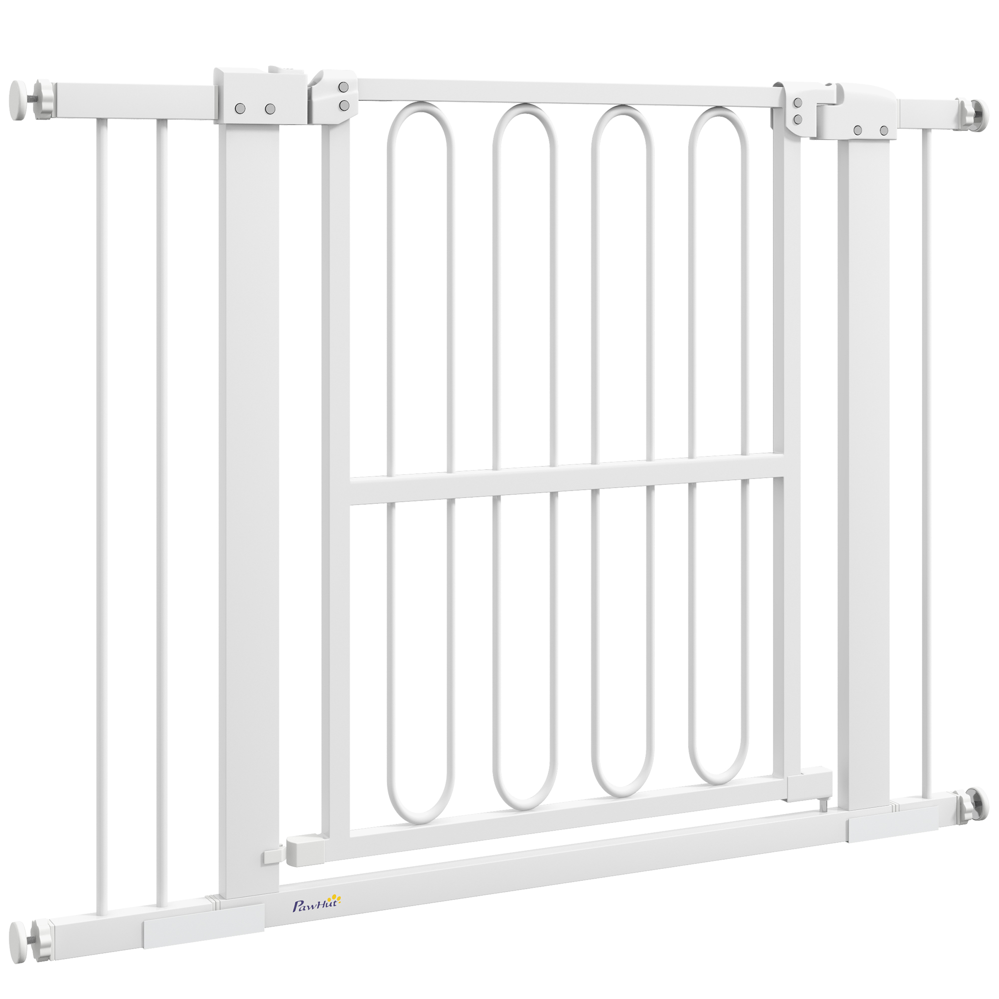 PawHut Türschutzgitter Hund, 76-104 cm Absperrgitter ohne Bohren, Treppengitter