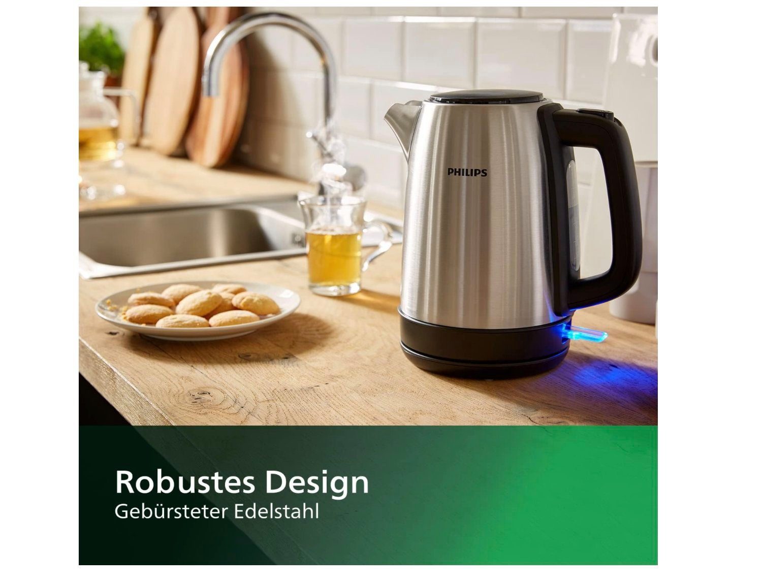 Wasserkocher Daily Collection Metall-Wasserkocher, mit Kontrollanzeige, 2200 Watt