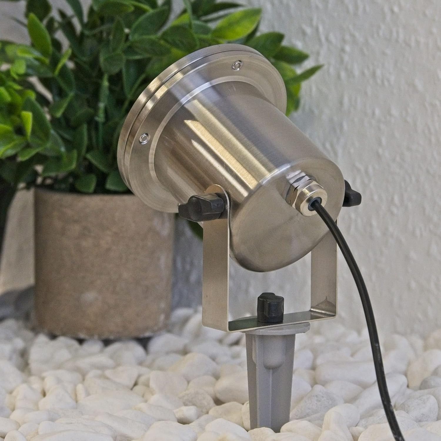 VBLED 3er Set LED-Teichstrahler/Gartenteich Licht 12V, aus Edelstahl IP68 mit RGBW MR16 Leuchtmittel und Trafo