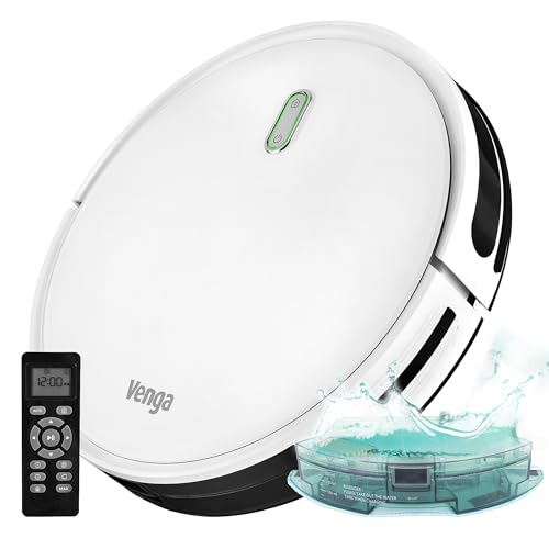Venga! Aspirapolvere Robot Lavapavimenti, Facile da usare, 6 Modalità di Pulizia, Silenzioso, Bianco, VG RVC 3000 : Casa e cucina