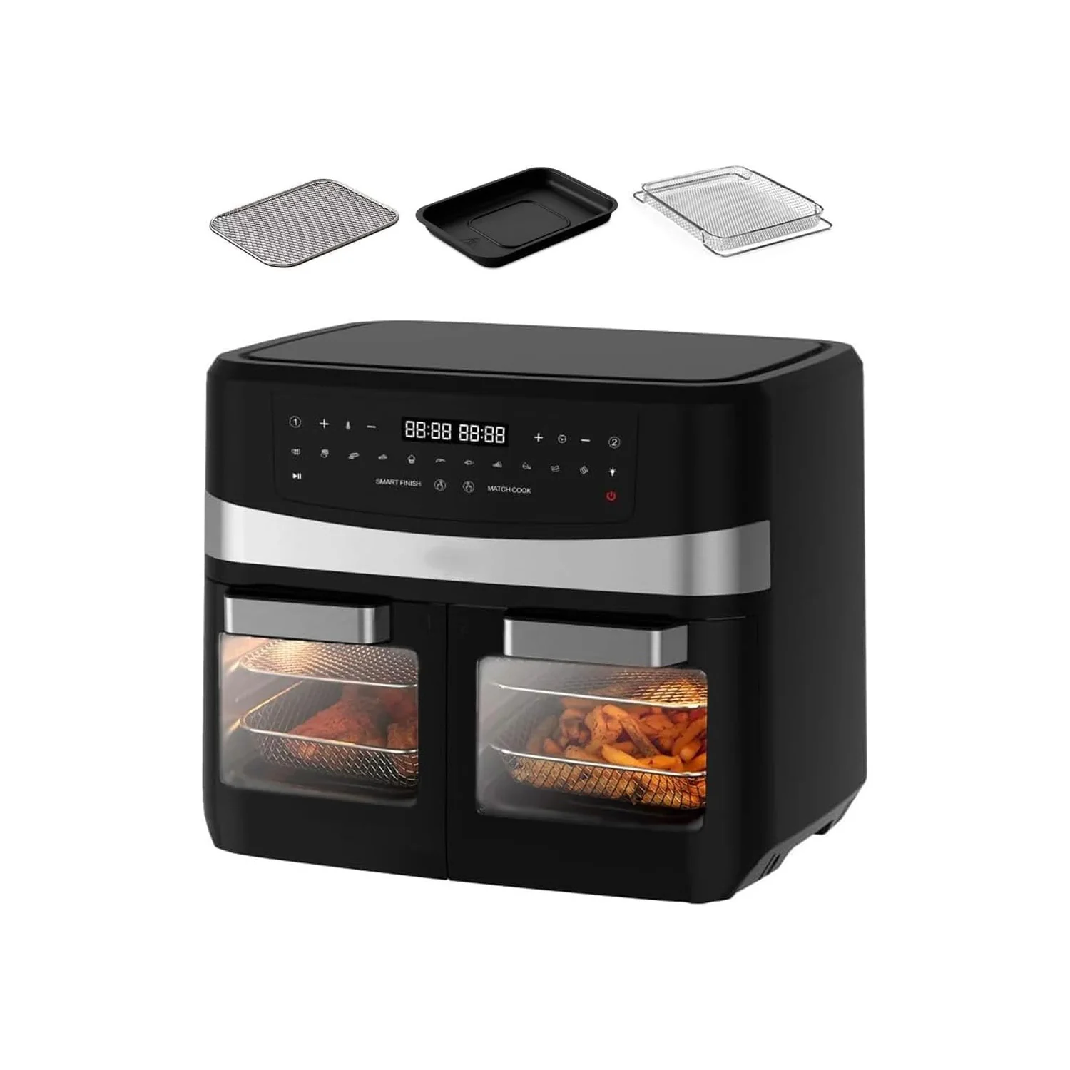 Friggitrice Forno Ad Aria 12l A 2 Porte Con 12 Programmi E 6 Accessori