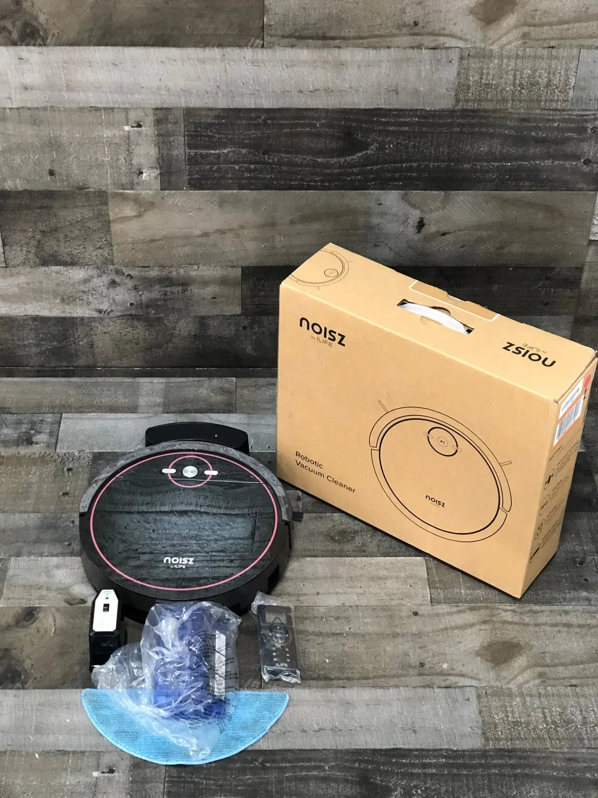 NOISZ by ILIFE S5 Robot Vacuum Cleaner, ElectroWall, Tangle Free Suction Port, Quiet, Automatic Self Charging Ideal for Pet Care, Hard Floor and Low Pile Carpet, Black