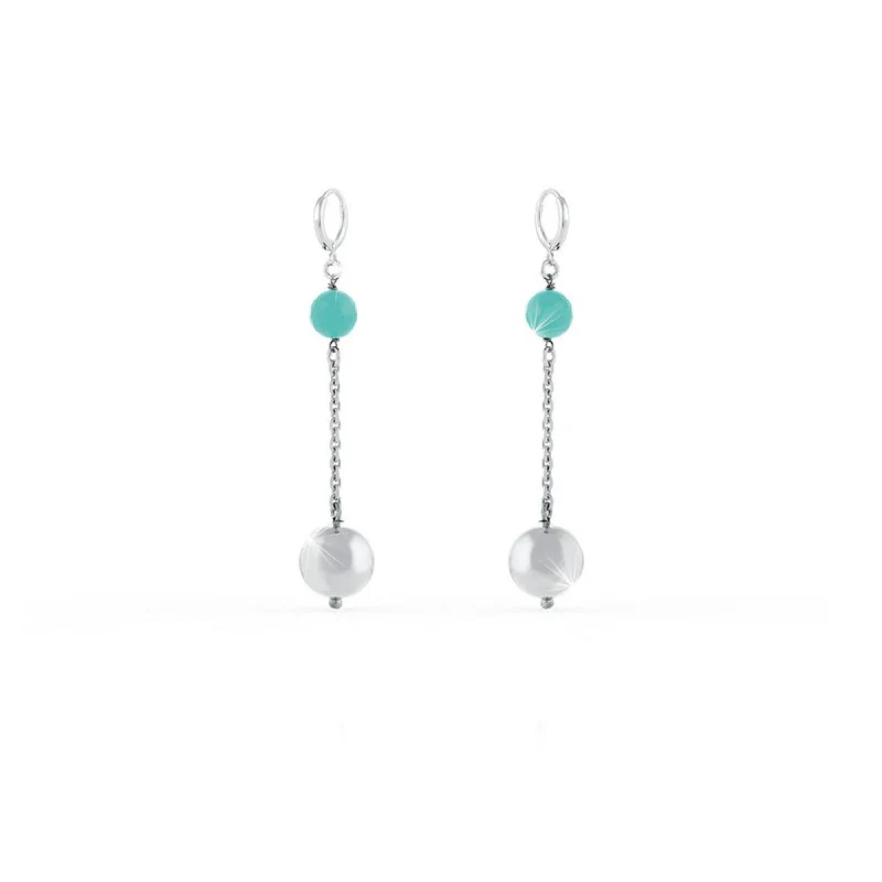 Orecchini pendenti Unoaerre con smalto turchese 1507
