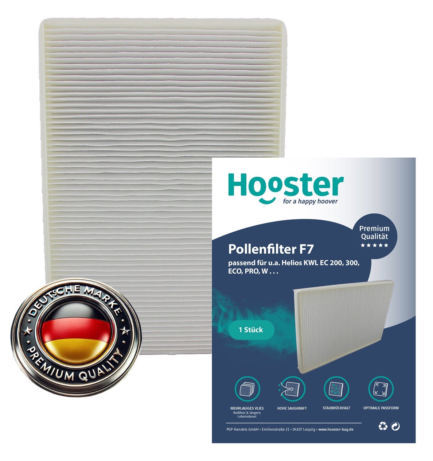 Luftfilter 1 Filterset passend für Helios KWL EC 200 / EC 300