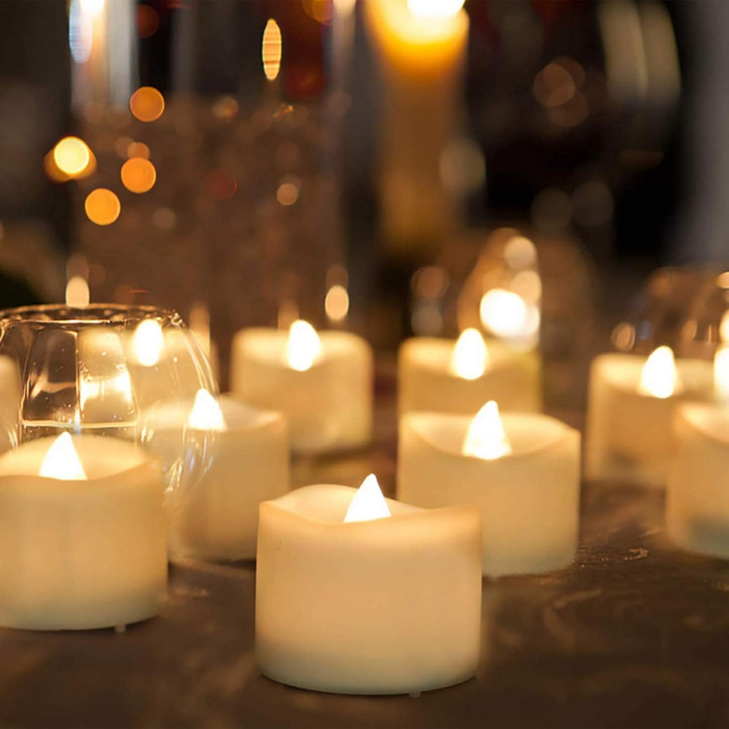 Dreiteilige flammenlose Kerzenlampe mit ferngesteuerten LED-Kerzen Teelichtern, flammenlose 3D-Kerzen flackern, geruchlose warmweiße Flamme für den Außenbereich, naturgetreue Kerzenlampe needed