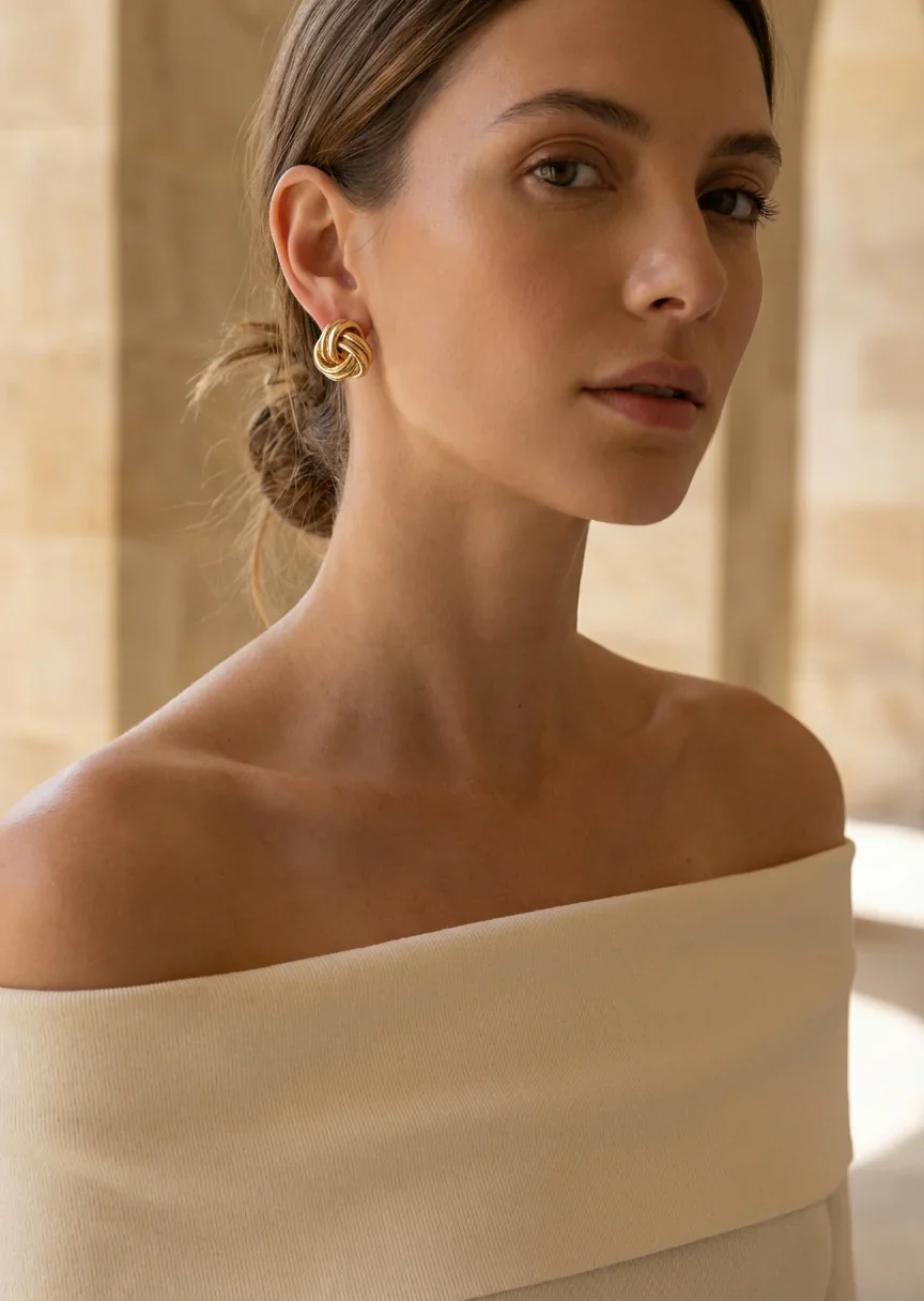 Envy Gold Knot Earrings