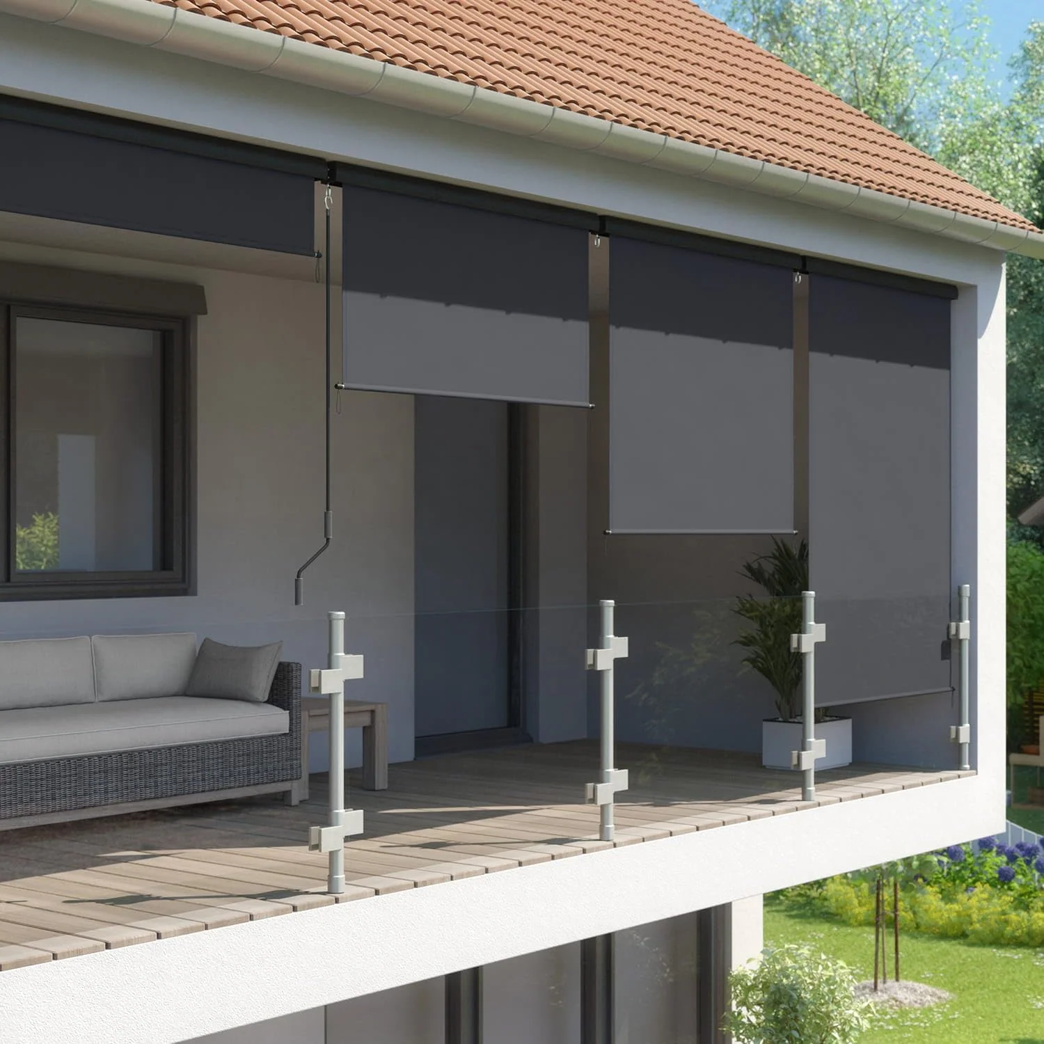 empasa Markise, Mehrfarbig, Senkrecht Master Vertikal Balkon Sonnenschutz