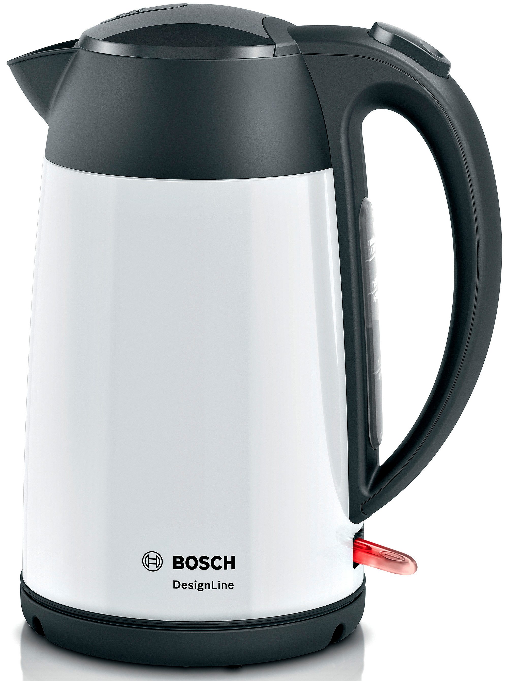 Wasserkocher DesignLine TWK3P421, Ausgießen ohne Spritzer, Tassenanzeige