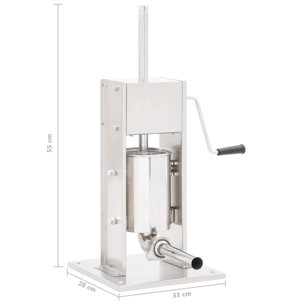 Insaccatrice Manuale Argento 3 L in Acciaio Inossidabile