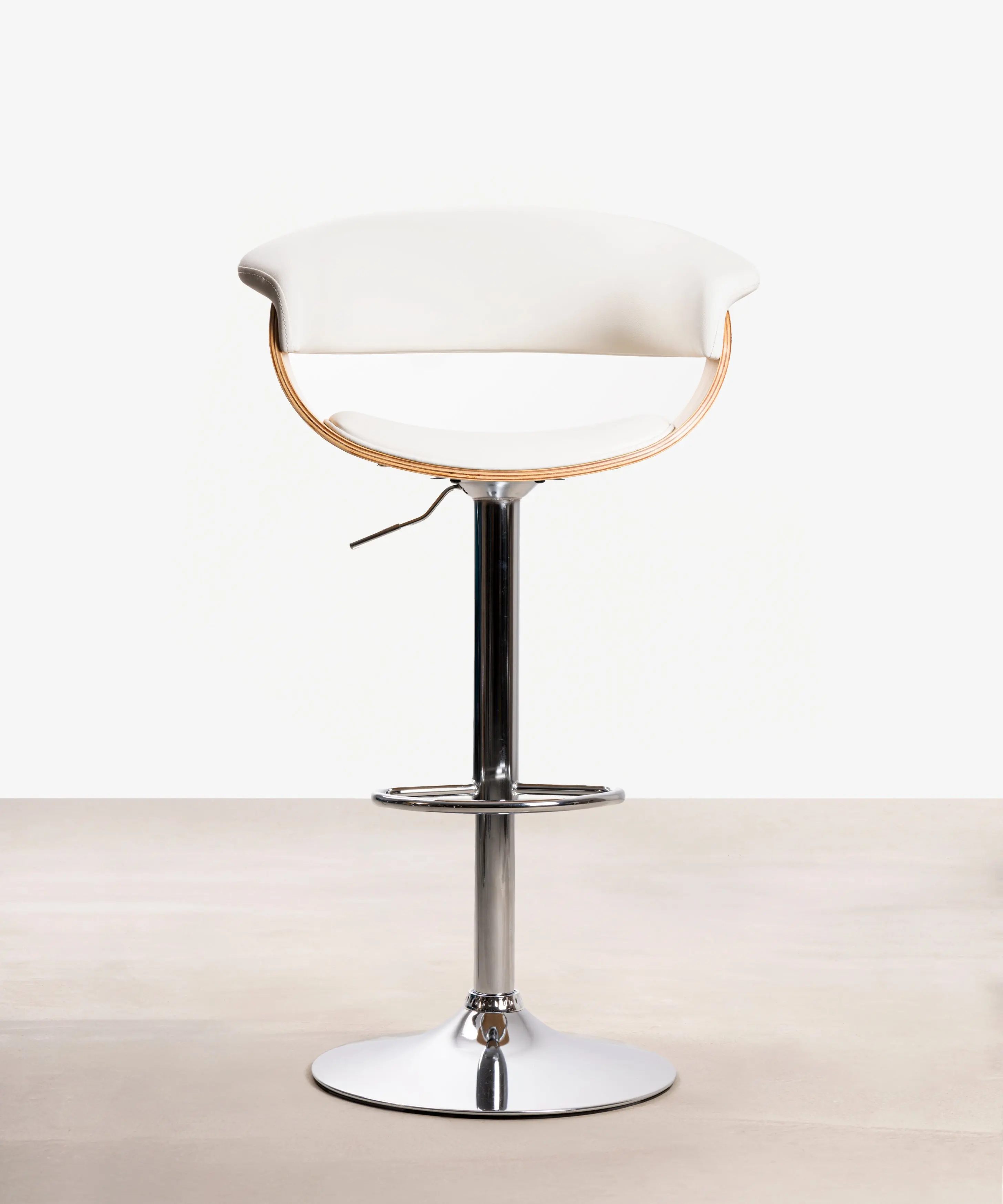 Taburete de Madera y Polipiel Regulable Beckett