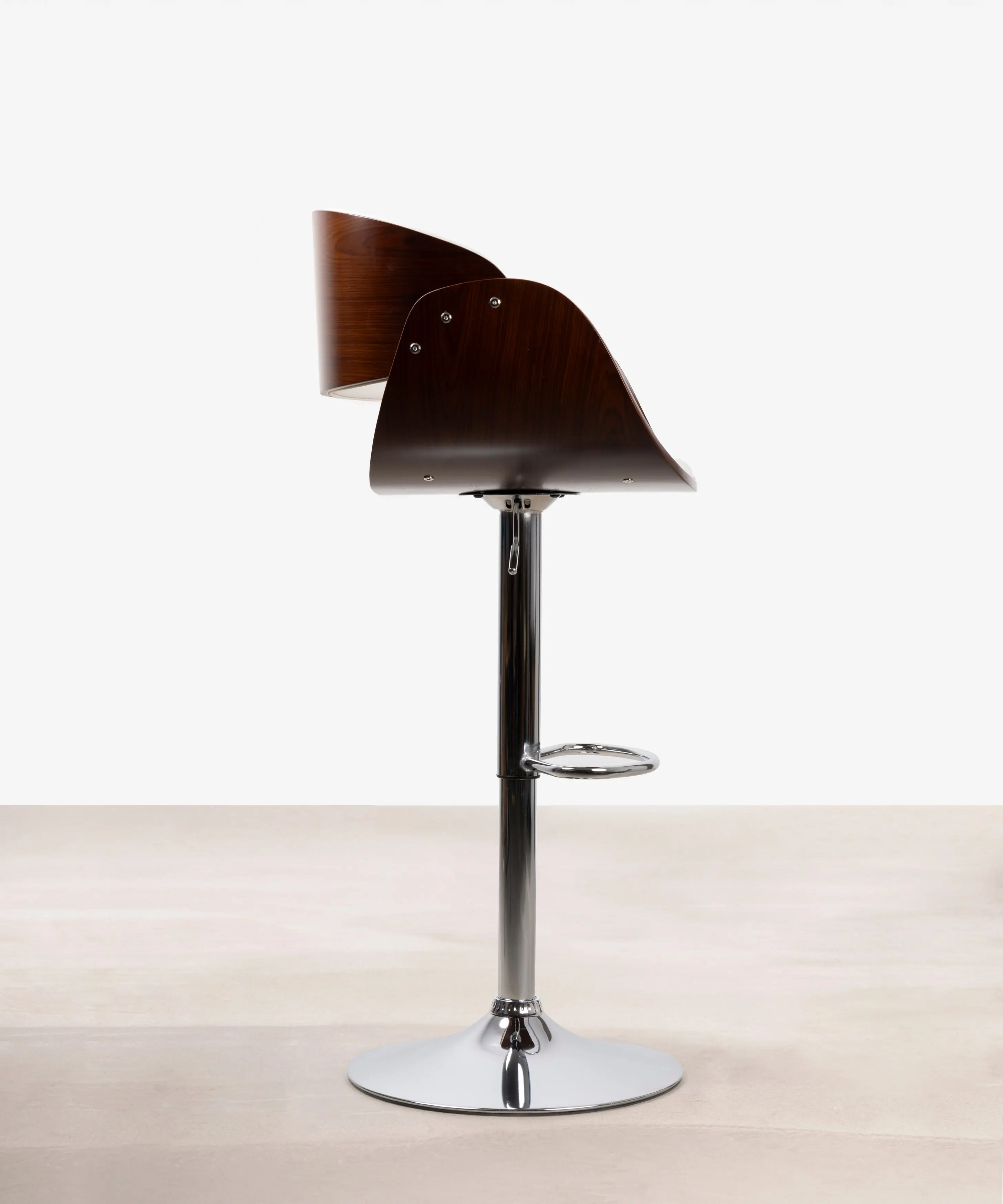 Taburete de Madera y Polipiel Regulable Debbie