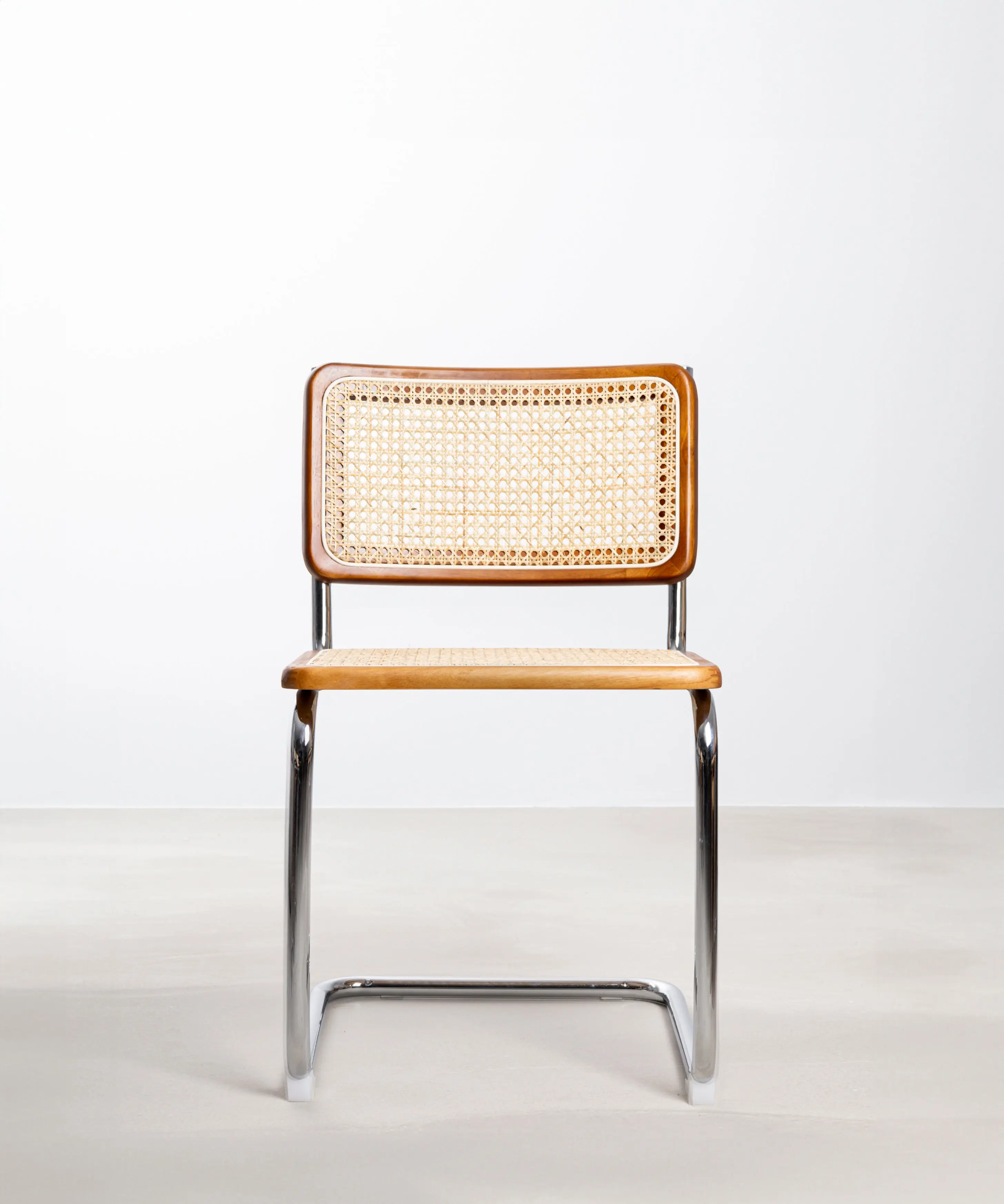 Silla de Comedor de Madera, Ratán y Metal Candy