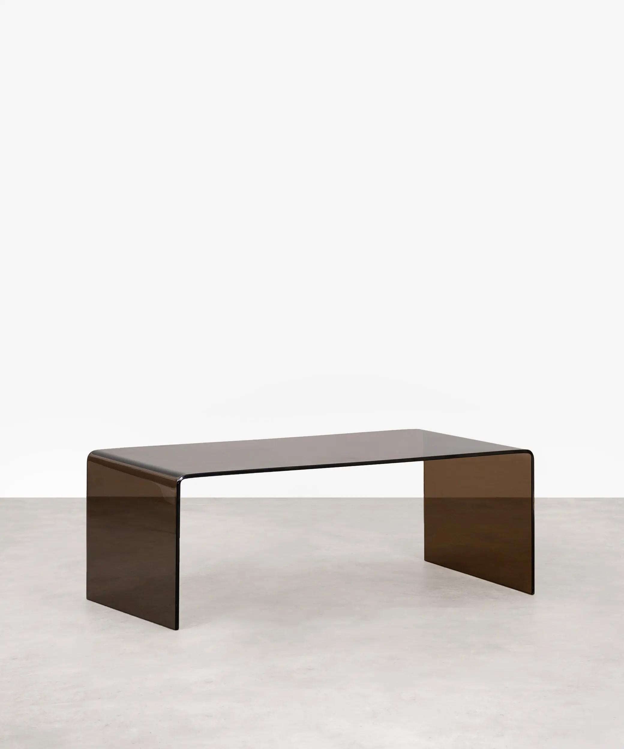 Mesa de Centro Rectangular de Cristal Curvado Cheval 100 cm