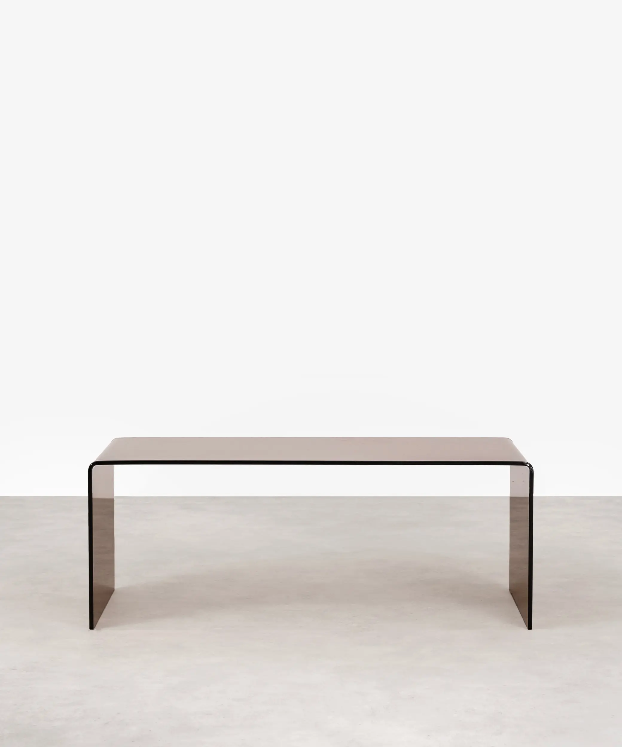 Mesa de Centro Rectangular de Cristal Curvado Cheval 100 cm