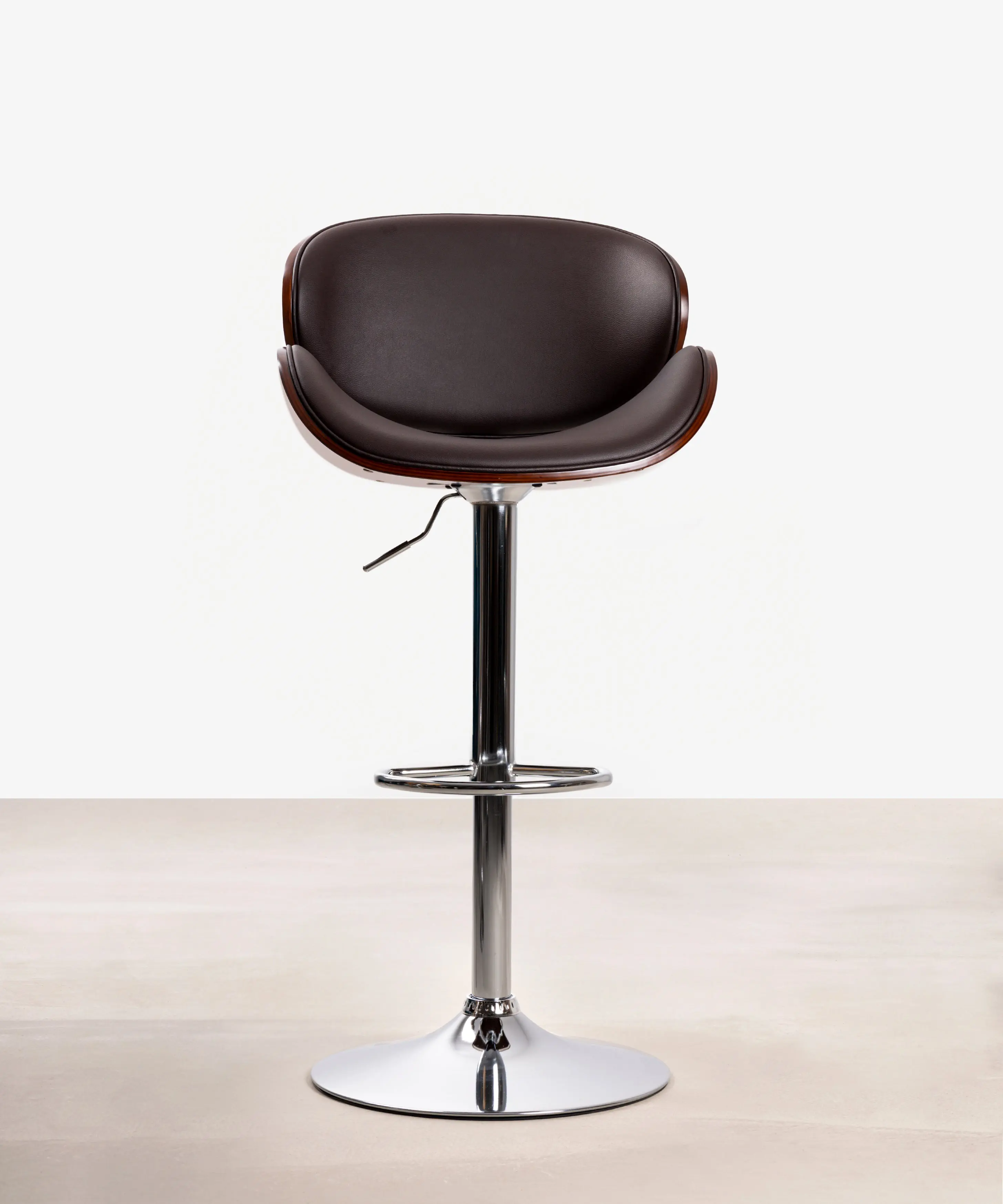 Taburete de Madera y Polipiel Regulable Shelley