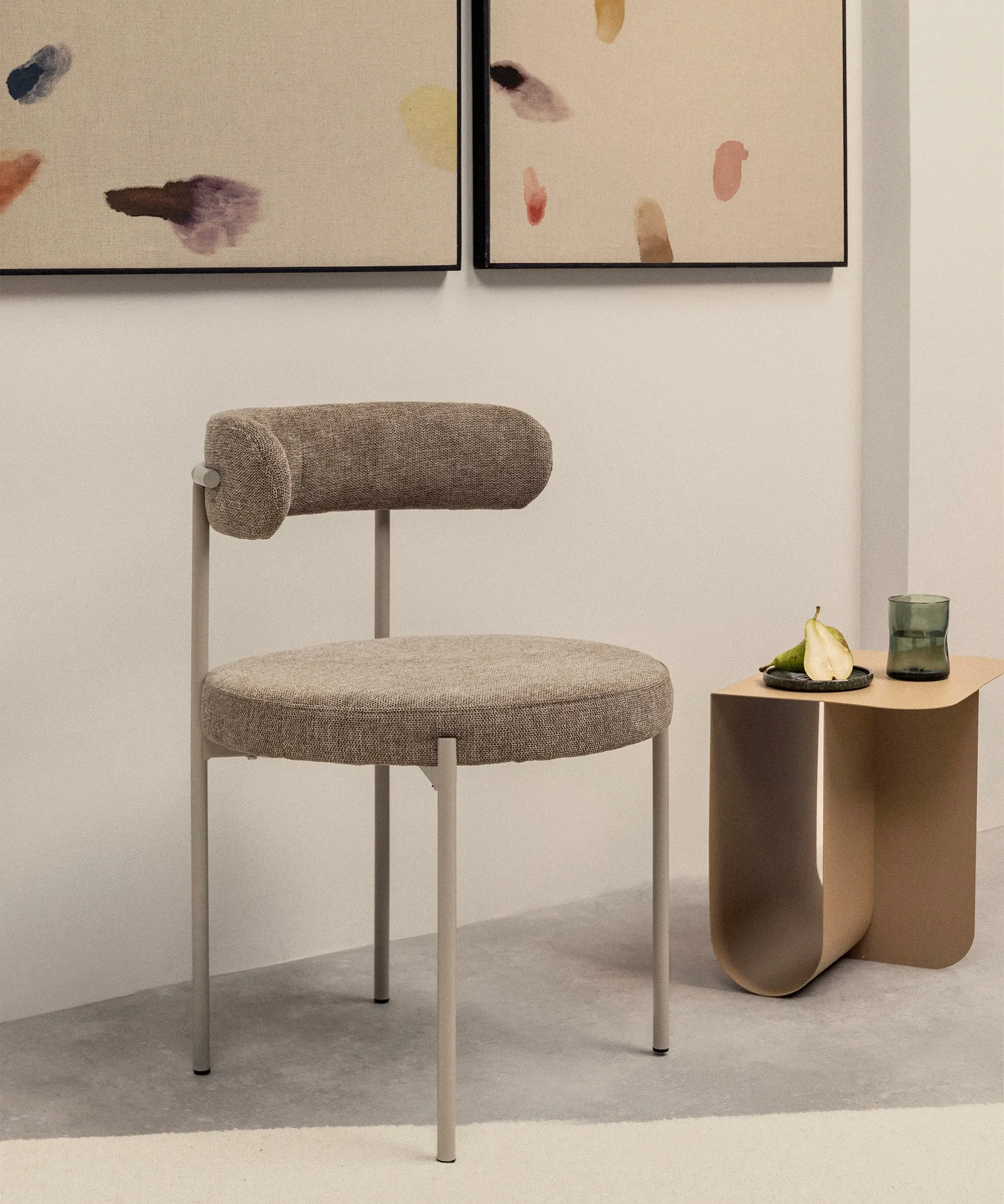 Silla de Comedor en Tela y Metal Alexia