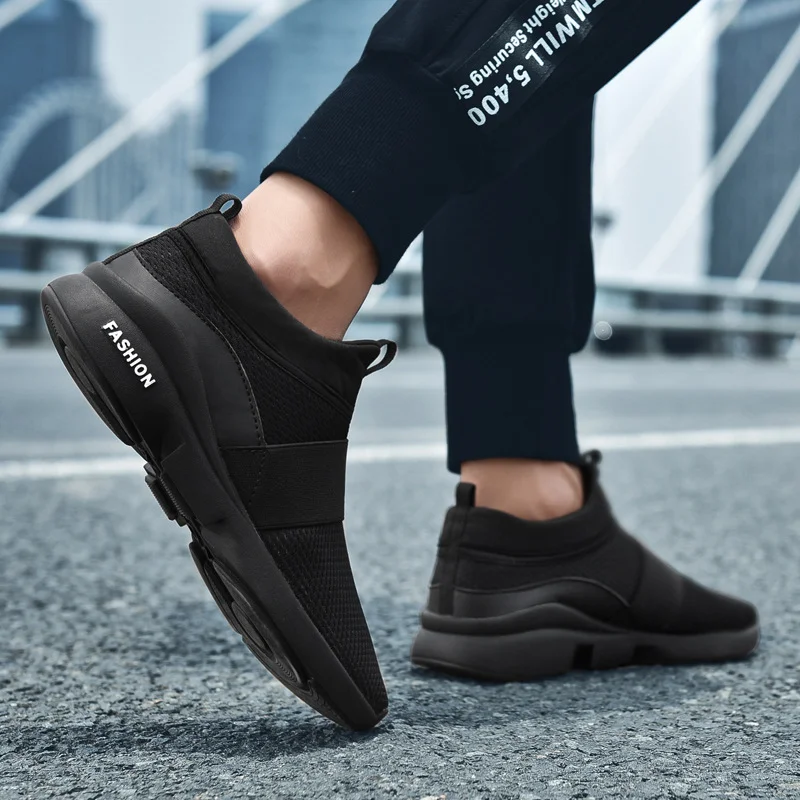 Lekkie buty sportowe slip?on dla m??czyzn - przewiewne, antypo?lizgowe