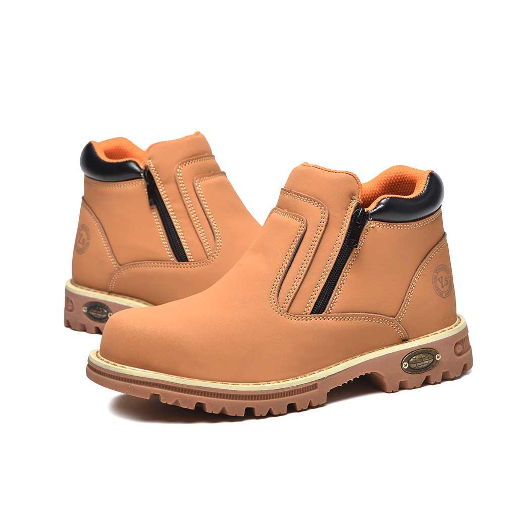 M?skie Buty Robocze ze Stalowym Noskiem i Bocznym Zamkiem - Antypo?lizgowe