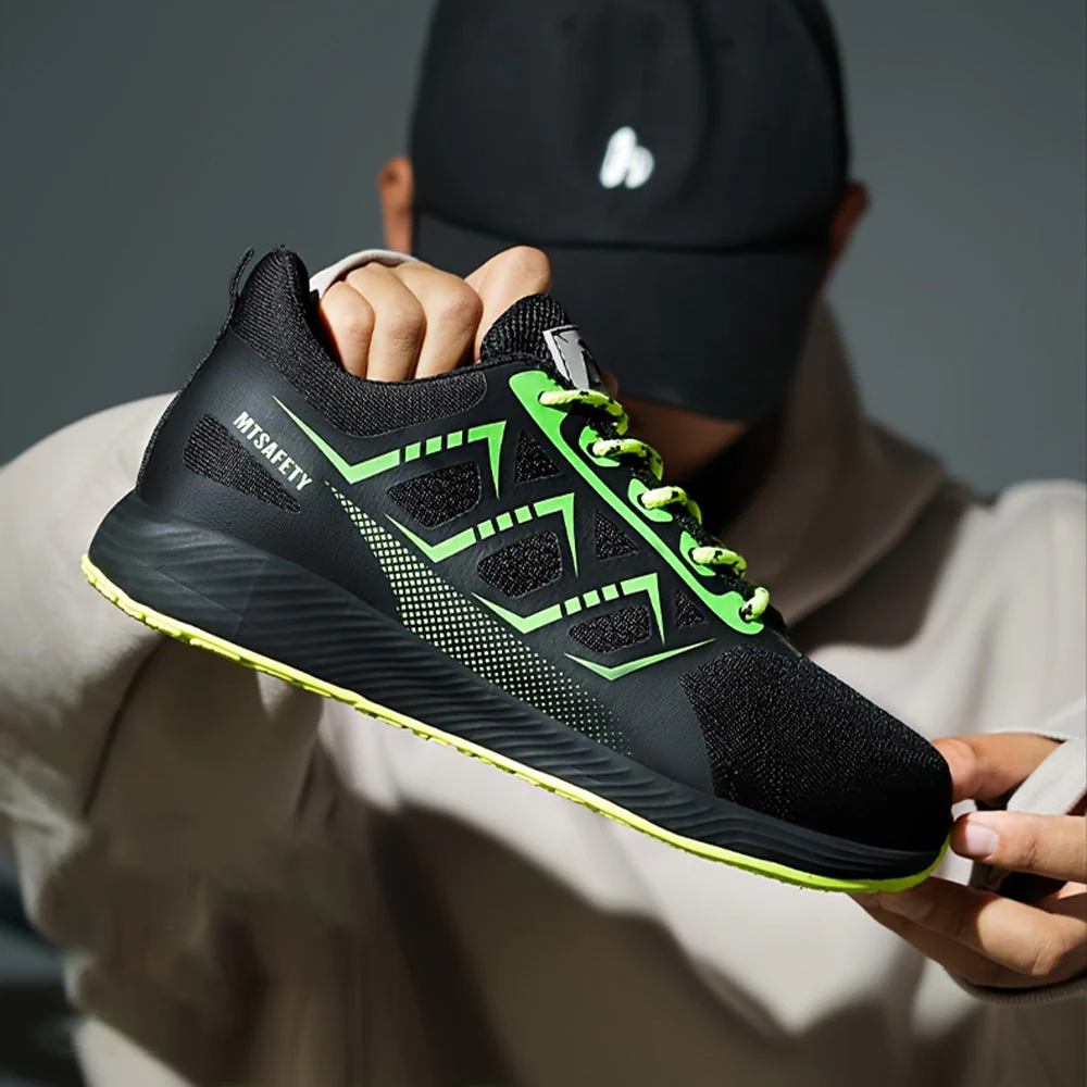 Buty robocze m?skie z noskiem stalowym - lekkie, sportowe i antypo?lizgowe