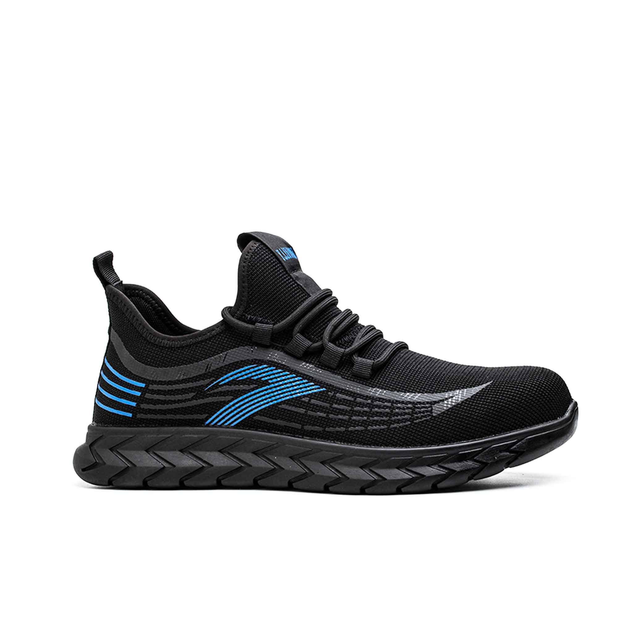 S3 M?skie Buty Sportowe z Metalowym Noskiem - Gumowa Podeszwa