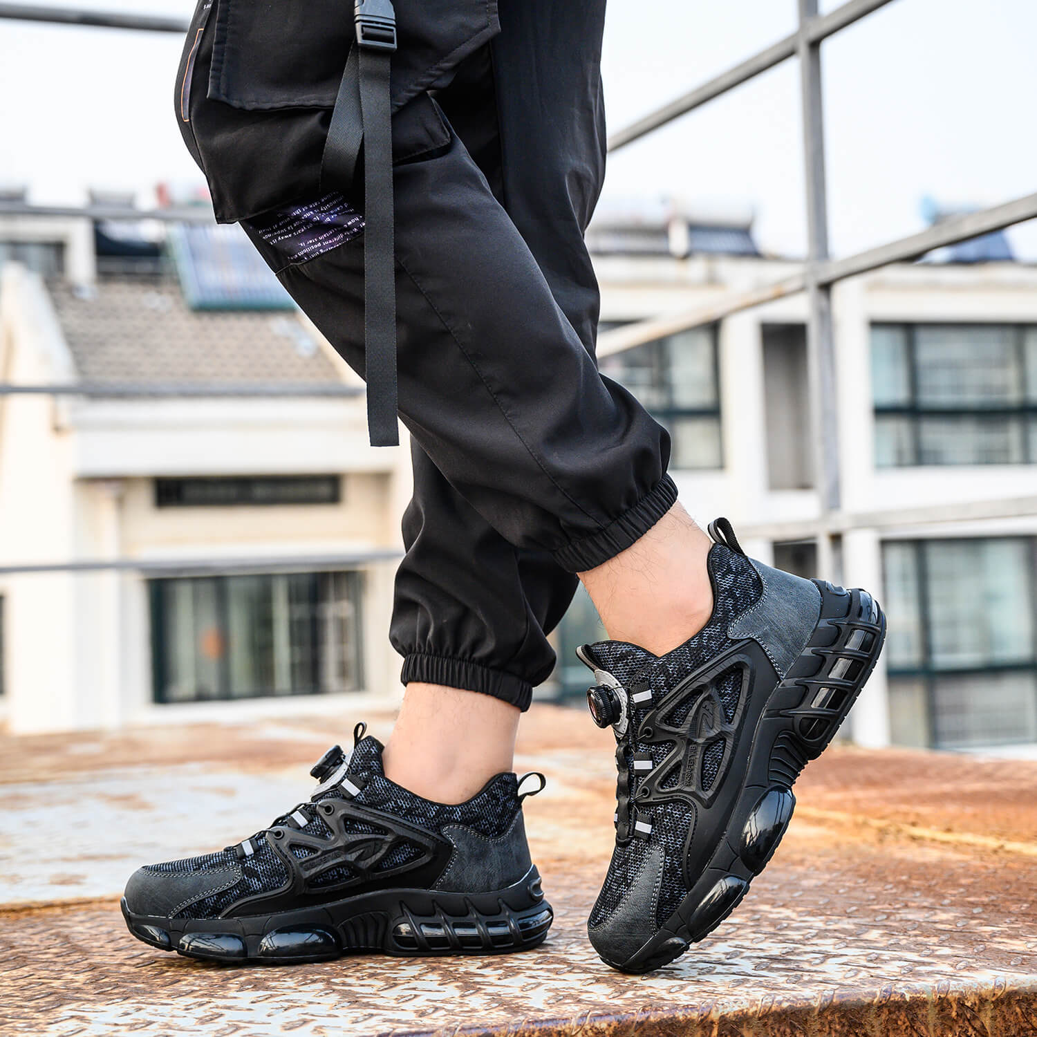 M?skie Sznurowane Buty Ochronne S3 Ze Stalowymi Noskami