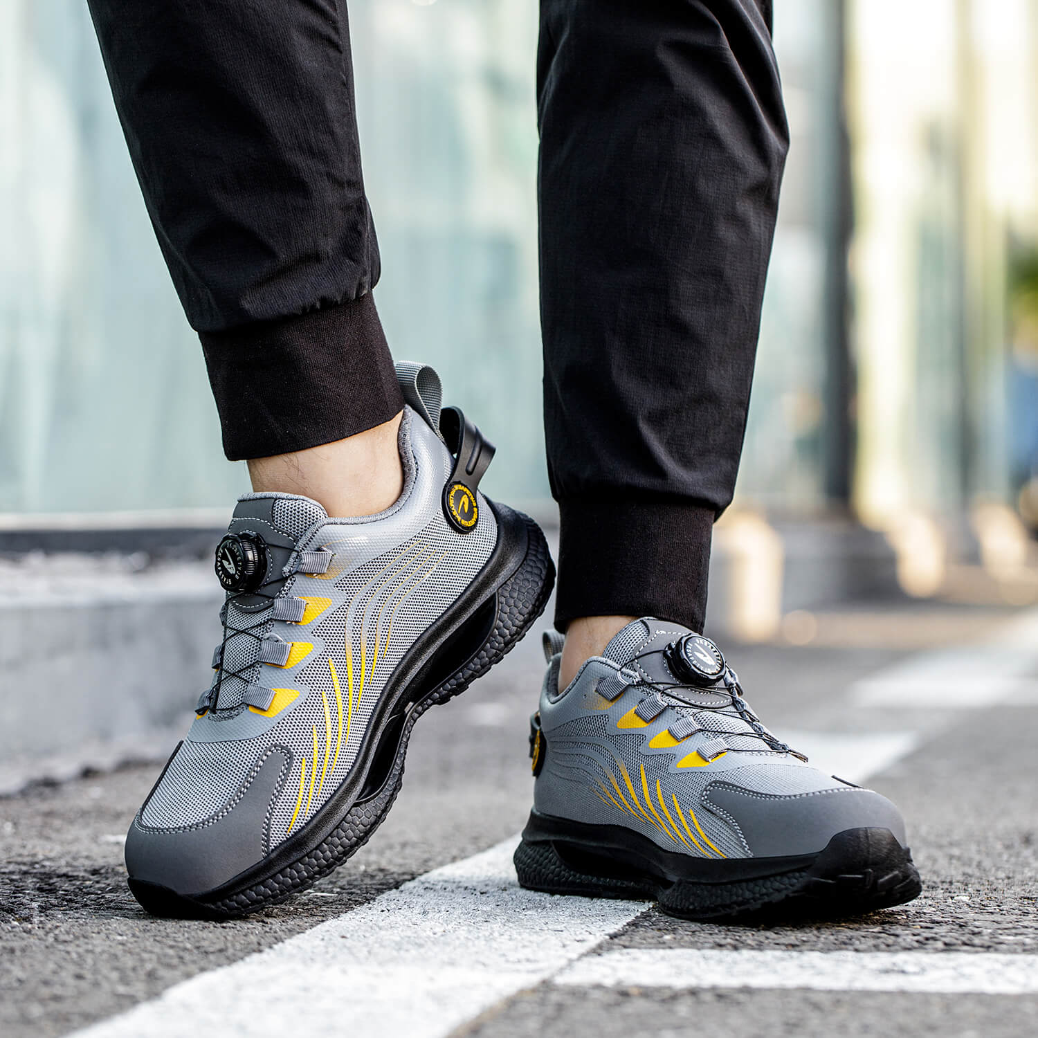 S3 Sznurowad?a Knob �C M?skie Tenis��wki Robocze Ze Stalowymi Noskami