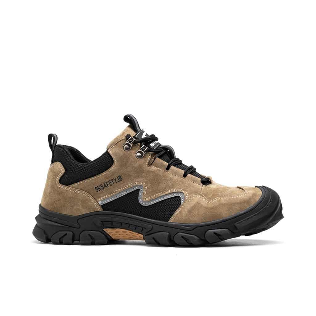 M?skie Sk��rzane Buty Robocze ze Stalowym Noskiem - Antypo?lizgowe dla Budowla��c��w