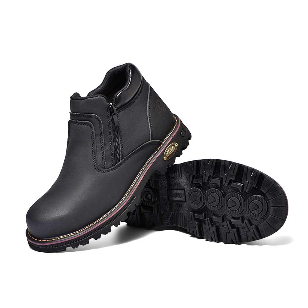 M?skie Buty Robocze ze Stalowym Noskiem i Bocznym Zamkiem - Antypo?lizgowe