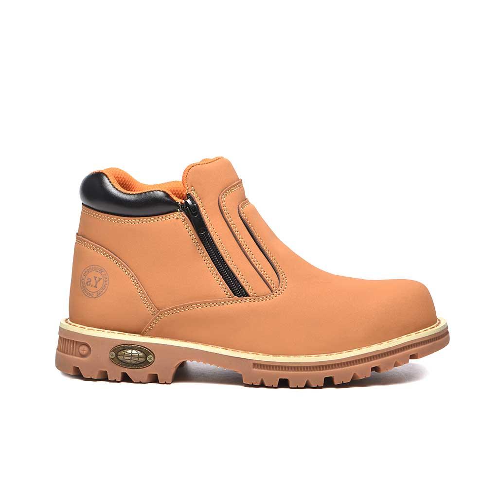 M?skie Buty Robocze ze Stalowym Noskiem i Bocznym Zamkiem - Antypo?lizgowe