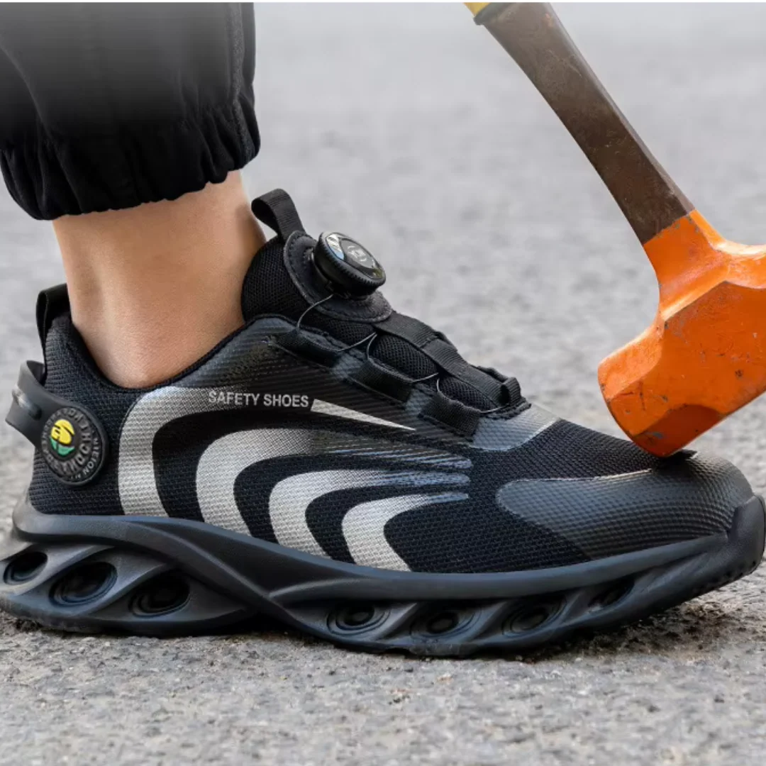 Buty robocze m?skie z noskiem stalowym i zapi?ciem obrotowym - wygodne i?bezpieczne