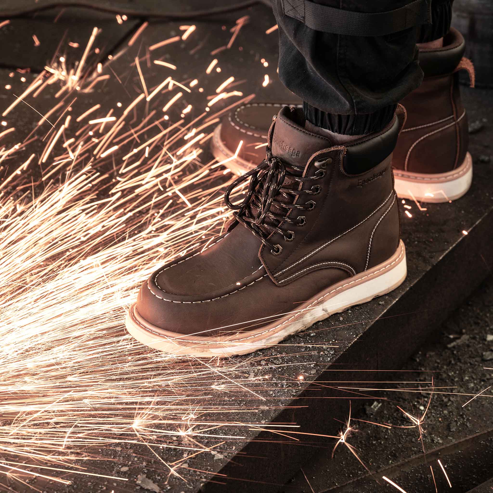 M?skie Wodoodporne Buty Robocze H004 - Ze Stalowym Noskiem I Gumow? Podeszw?