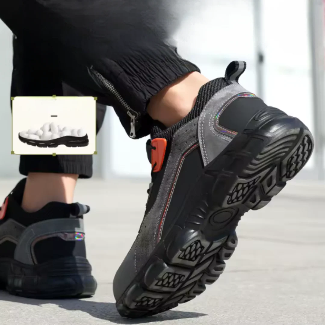 Buty robocze m?skie z noskiem stalowym - wodoodporne i bez sznurowade?