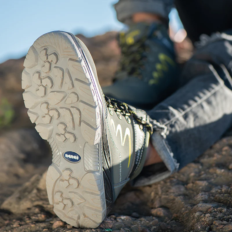 Buty robocze m?skie sk��rzane z kevlarow? podeszw? - wodoodporne i BHP