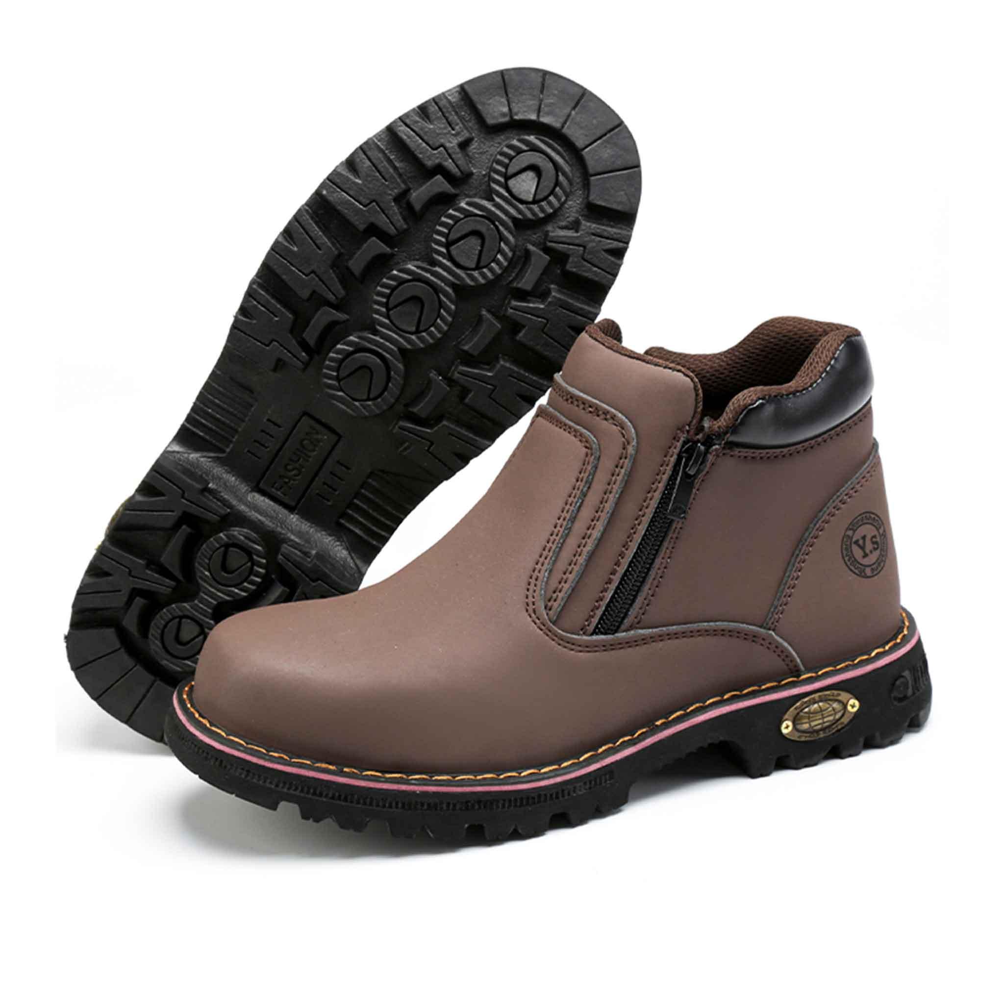 M?skie Buty Robocze ze Stalowym Noskiem i Bocznym Zamkiem - Antypo?lizgowe