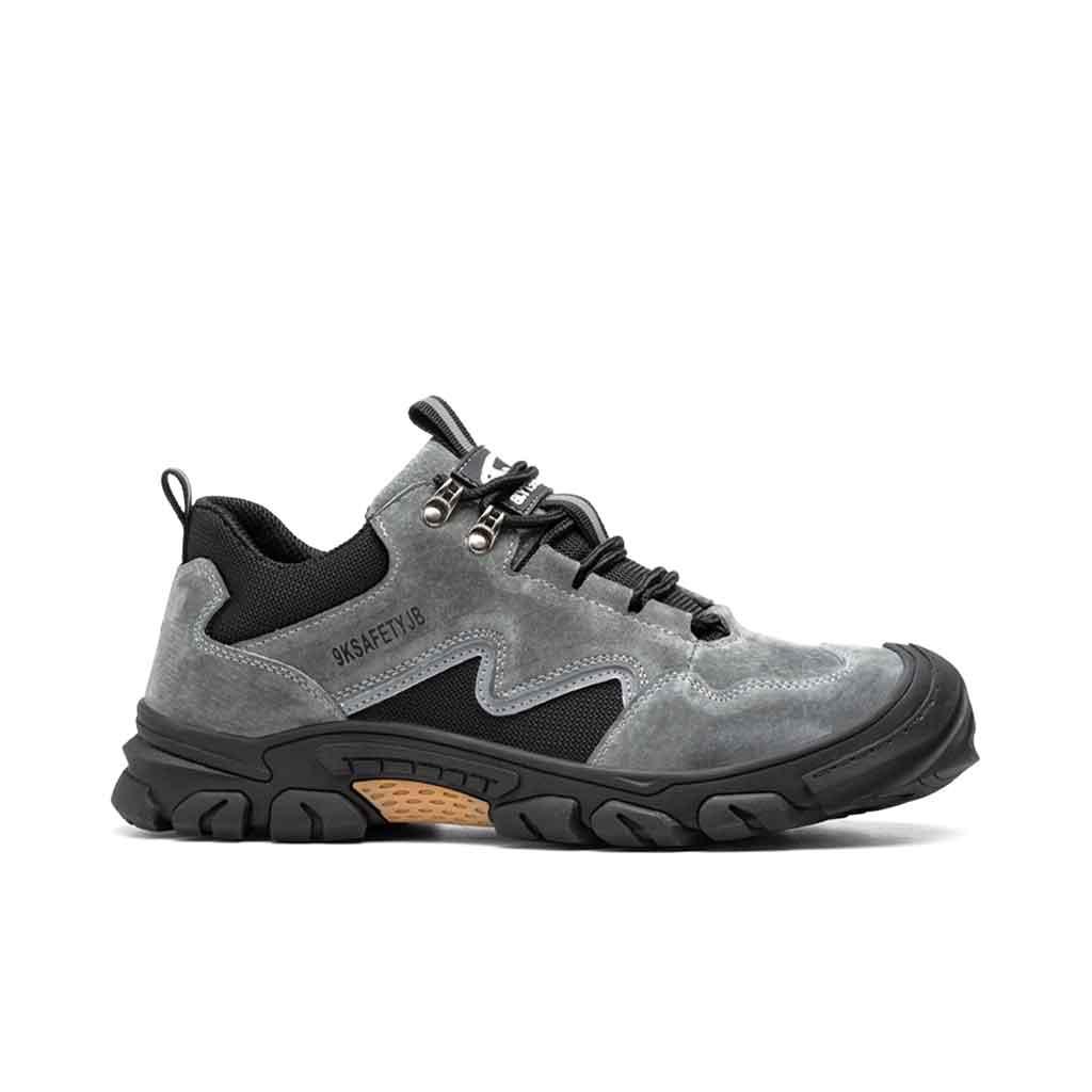 M?skie Sk��rzane Buty Robocze ze Stalowym Noskiem - Antypo?lizgowe dla Budowla��c��w