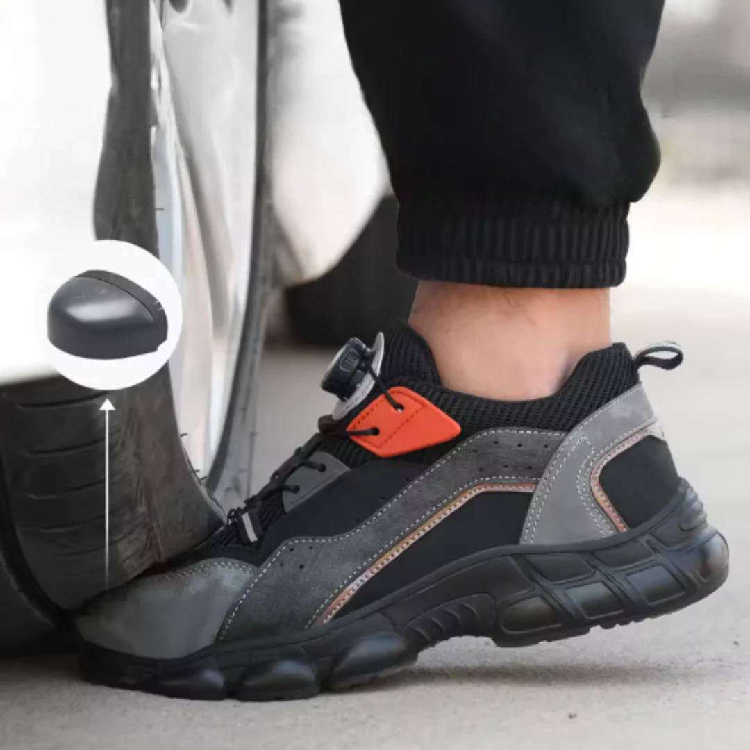 Buty robocze m?skie z noskiem stalowym - wodoodporne i bez sznurowade?